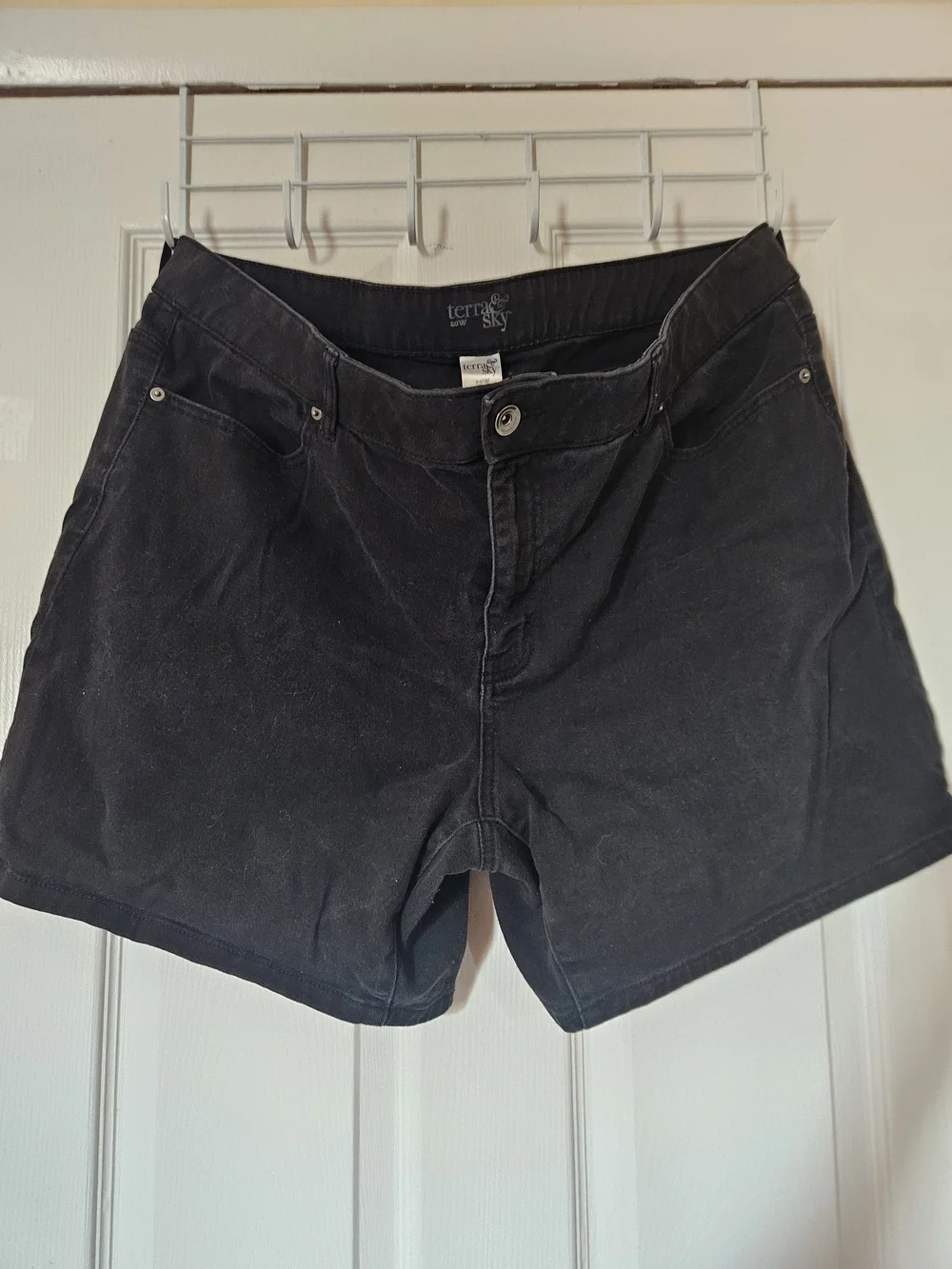 Terra & Sky Black Women's Denim Shorts